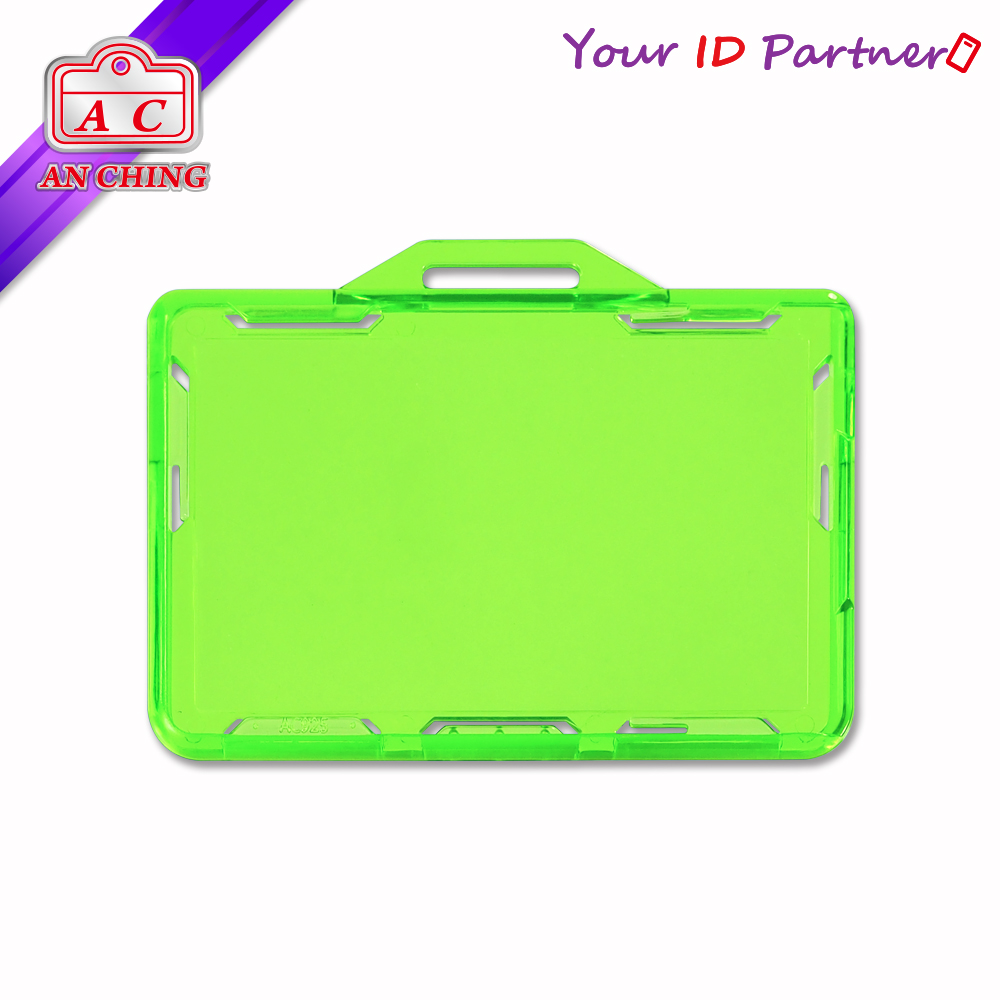 Two Card Colorful Horizontal Rigid Badge Holder